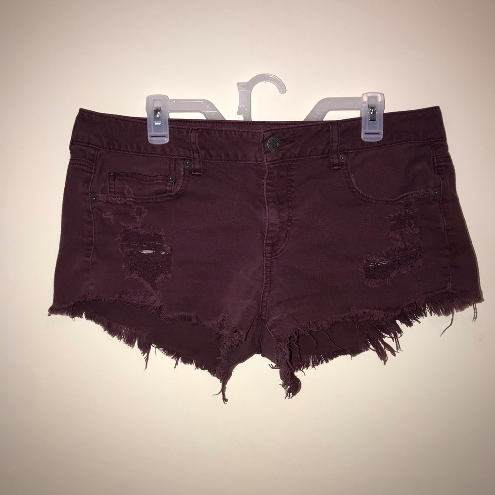 American eagle burgundy shorts